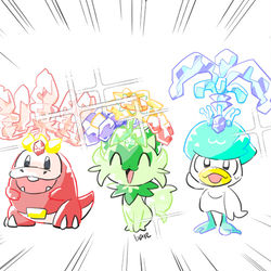 This is a pixiv picture whose title is 💎テラスタル御三家💎.