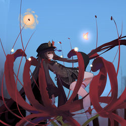 This is a pixiv picture whose title is 日绘，胡桃.