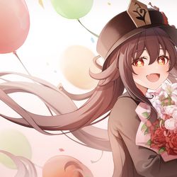 This is a pixiv picture whose title is 胡桃！誕生日おめでとう！.