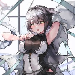 This is a pixiv picture whose title is 摸了.