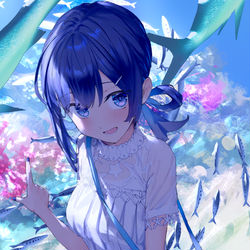 This is a pixiv picture whose title is 水族館.