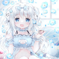 This is a pixiv picture whose title is こっちで休憩しよ？🍨💠.