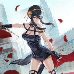 This is a pixiv picture whose title is 间谍过家家   约尔·富杰~.