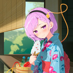 This is a pixiv picture whose title is 浴衣さとり.