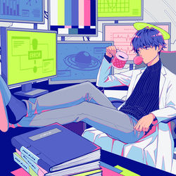 This is a pixiv picture whose title is 観測問題.