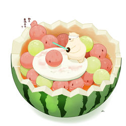 This is a pixiv picture whose title is すいかフルーツポンチ.