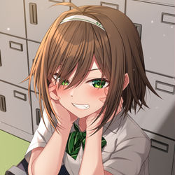 This is a pixiv picture whose title is 「一緒に帰りましょ、センパイ♡」.