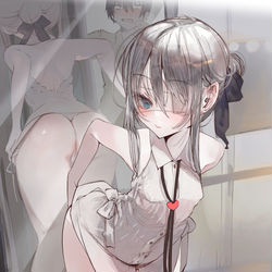 This is a pixiv picture whose title is 葉一（着替え中）.