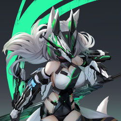 This is a pixiv picture whose title is ろぼきつね.