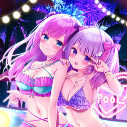 This is a pixiv picture whose title is JKの夏休み.