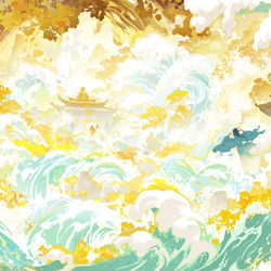 This is a pixiv picture whose title is 《 水 漫 金 山 》.