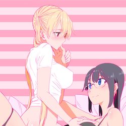 This is a pixiv picture whose title is エッチな雰囲気の様子と命乃.