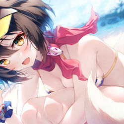 This is a pixiv picture whose title is 水着イズナさん.