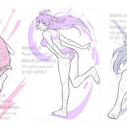 This is a pixiv picture whose title is FANBOXにトレス、商用利用可のポーズ素材集をアップしました.