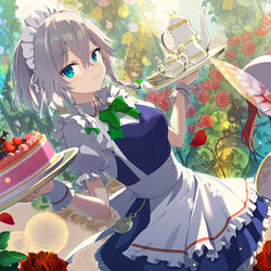 This is a pixiv picture whose title is 咲夜さん.