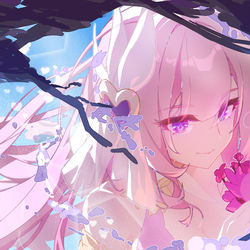 This is a pixiv picture whose title is 爱莉希雅   花海的祝福.