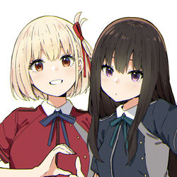 This is a pixiv picture whose title is リコリス・リコイル.