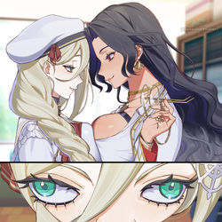 This is a pixiv picture whose title is them❤️.