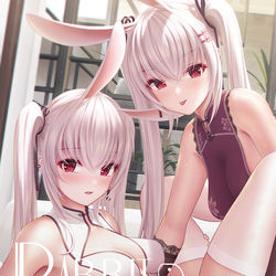 This is a pixiv picture whose title is C100新刊『RABBIT GARDEN』.