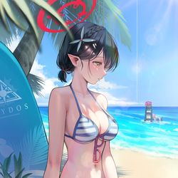 This is a pixiv picture whose title is アヤネ (水着) +PSD.