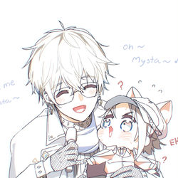 This is a pixiv picture whose title is Mister ✗ Mysta ✓.