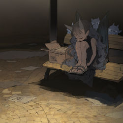 This is a pixiv picture whose title is 洞窟の魔物.