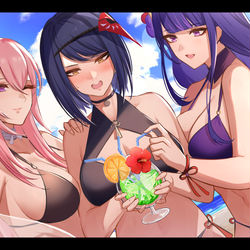 This is a pixiv picture whose title is 稲妻オネエサン.
