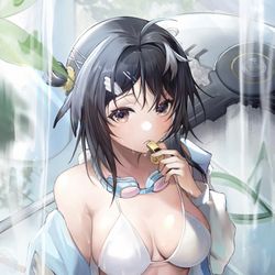 This is a pixiv picture whose title is La Pluma.
