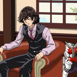 This is a pixiv picture whose title is 謎解きをする二人で一人の名探偵.