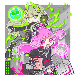 This is a pixiv picture whose title is プロセカ×ぷよぷよ.