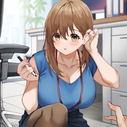 This is a pixiv picture whose title is ボールペン落としたよ.
