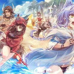 This is a pixiv picture whose title is 🏝.