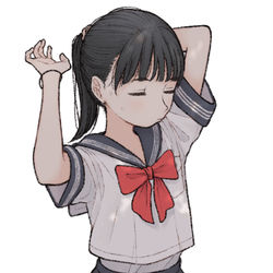 This is a pixiv picture whose title is 夏服明日ちゃん.