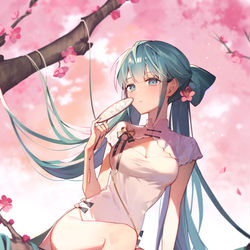 This is a pixiv picture whose title is miku.