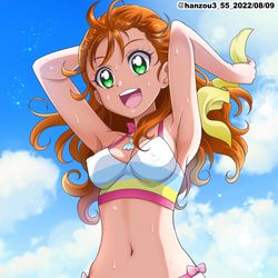 This is a pixiv picture whose title is 水着のまなつちゃん.