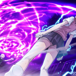 This is a pixiv picture whose title is 美琴VS一方通行.