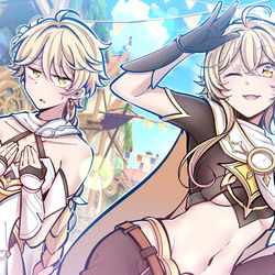 This is a pixiv picture whose title is 空荧贴贴~.