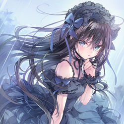 This is a pixiv picture whose title is 雨の日ロリータ.