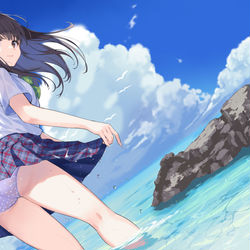 This is a pixiv picture whose title is 君のパンツが見たい。.