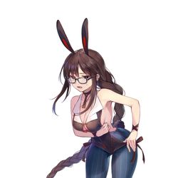 This is a pixiv picture whose title is 【FGO】虞美人×バニー.