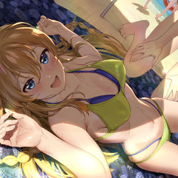This is a pixiv picture whose title is 泳ぎつかれた～っ.