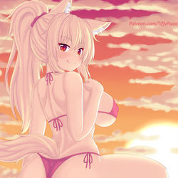 This is a pixiv picture whose title is I'm at the beach~~.