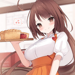 This is a pixiv picture whose title is アンナミラーズの店員さん🍒.