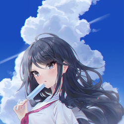 This is a pixiv picture whose title is 青暑.