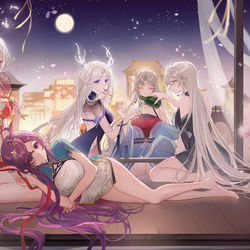 This is a pixiv picture whose title is 花、酒、琴、诗、舞.