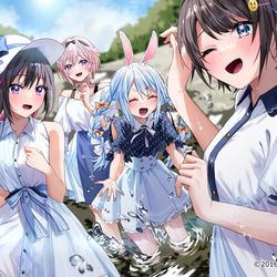 This is a pixiv picture whose title is ホロライブ夏休みボイス2022.