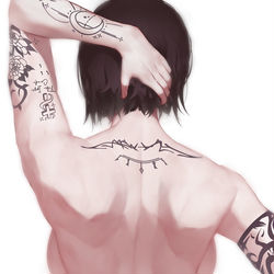 This is a pixiv picture whose title is tattoo.