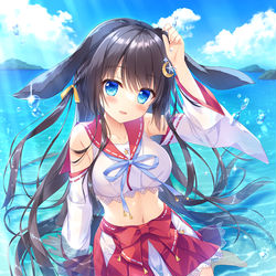 This is a pixiv picture whose title is 巫女セーラ―のわーるちゃん🐇.