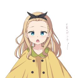 This is a pixiv picture whose title is 千束のポンチョを着たクルミ🌰🐿.