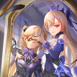This is a pixiv picture whose title is 極夜の真夢.